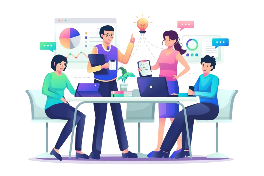 Digital Marketing Specialist in Dubai UAE team collaborating on SEO strategy analytics and business growth
